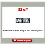 Target:  New $2 denim printable = CHEAP kid jeans!