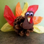 Thanksgiving Craft: Glass Block Turkey